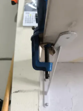 Torno de banco azul