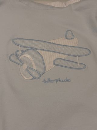 Sudadera infantil azul con avión