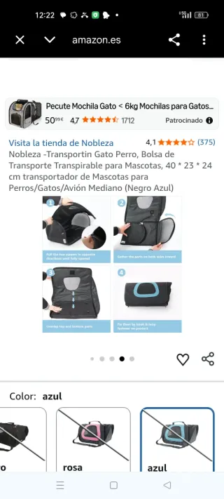 Transportín para mascotas