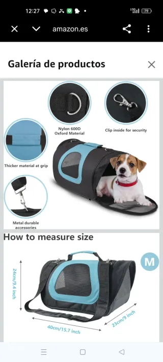 Transportín para mascotas