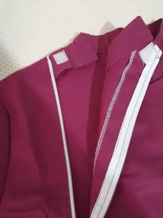 Casacca da lavoro prugna ciclamino con zip