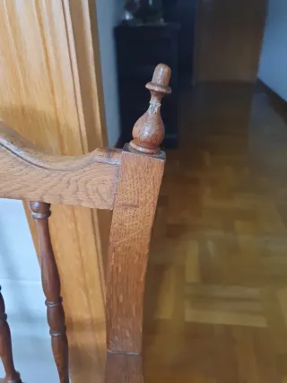 2 Butacas Antiguas Madera Tapizadas