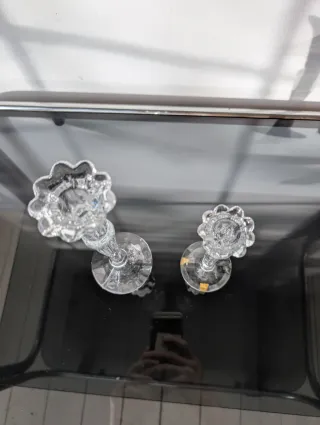Portavelas Cristal Vintage Set 2