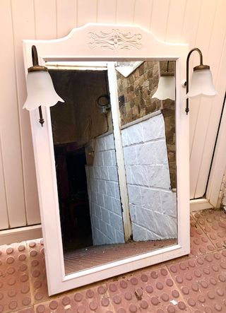 Mueble de baño madera y mármol