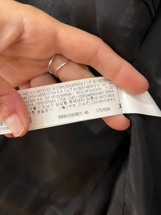 Traje negro Zara