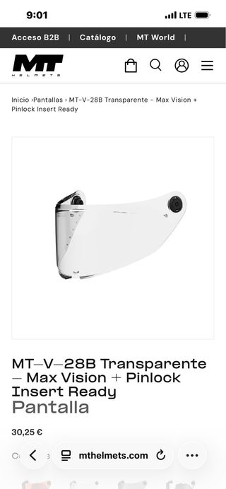 Visera MT Helmets NUEVA