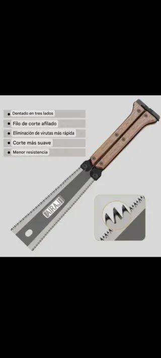 NUEVA! Sierra japonesa plegable 2 filos distintos