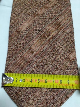 Cravatta Seta Marrone Arancio