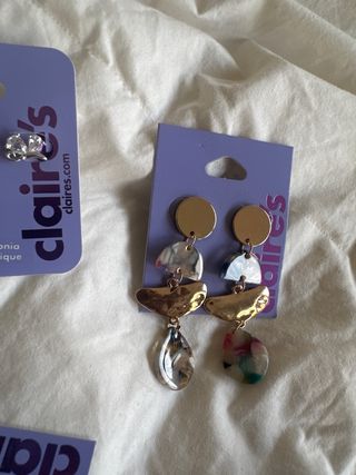 Lote 7 pares de pendientes Claire's nuevos