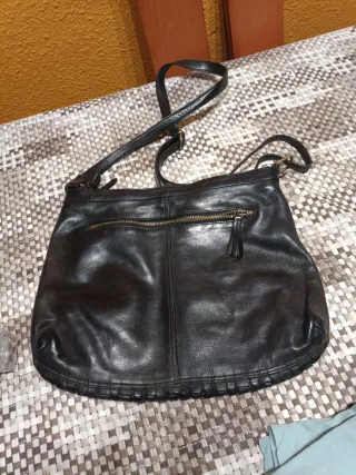 Bolso Biba tejido piel negro