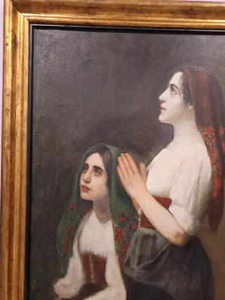 Óleo sobre lienzo con marco dorado