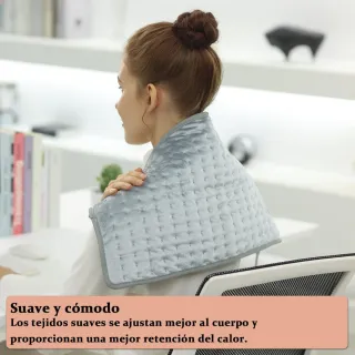 Manta Eléctrica Lumbar 60x30cm Franela Gris