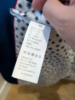 Americana azul hombre talla 50