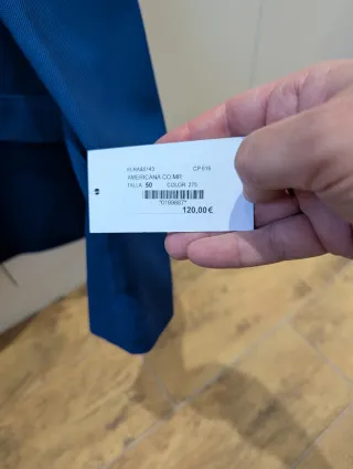 Americana azul hombre talla 50