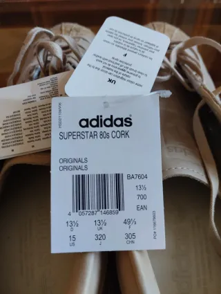Adidas Superstar 80s Cork W Talla 49