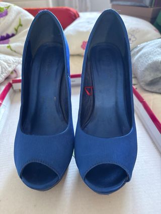 Zapatos de tacón azul Marypaz talla 35