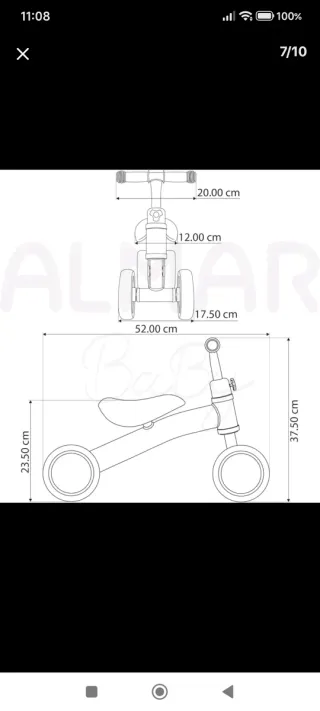 Bici senza pedali blu