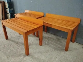 3 Porta maletas de madera maciza