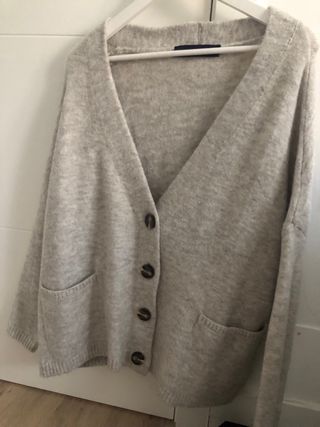 Cardigan Zara Gris Talla Única
