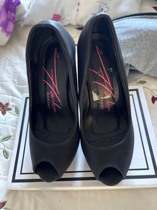 Tacones negros plataforma talla 36
