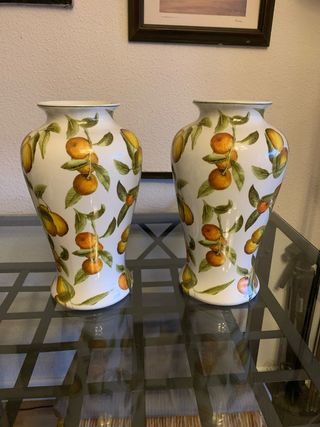 Juego de 2 jarrones de porcelana