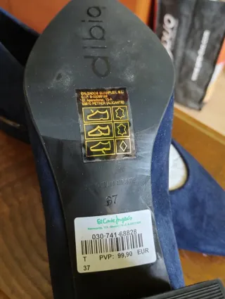Zapatos Dibia Mujer Azul Piel