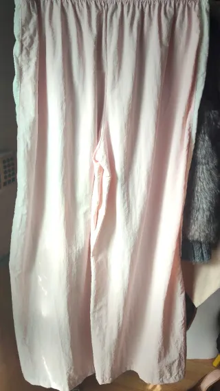 Pantalón chándal rosa rayas blancas Talla L