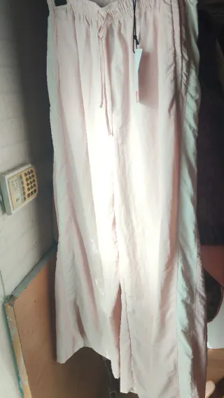 Pantalón chándal rosa rayas blancas Talla L