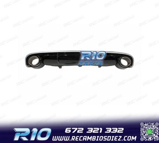 DIFUSOR AUDI A7 12-15 LOOK RS7 + COLAS ESCAPE NEGRO BRILL