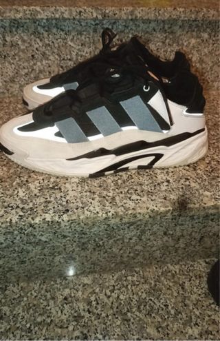Adidas Niteball Scarpe Uomo Nero Bianco