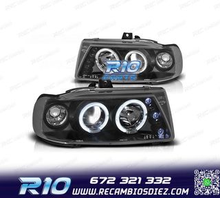 FAROS SEAT IBIZA CORDOBA 6K 93-99 OJOS ANGEL FONDO NEGRO