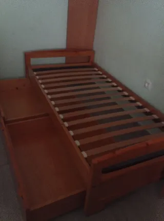 Cama individual 90x190 con cajones