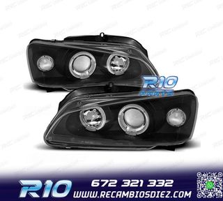 FAROS PARA PEUGEOT 106 96-05 OJOS ANGEL FONDO NEGRO