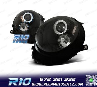 FAROS PARA MINI COOPER R56 R57 06-14 OJOS ANGEL FONDO NEGRO