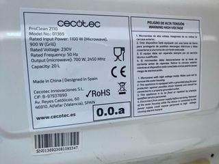 Microondas Cecotec PROCLEAN nuevo