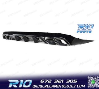 DIFUSOR MERCEDES CLASE E C238 16- AMG NEGRO BRILLO LOOK E63