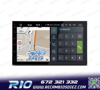 RADIO GPS ANDROID 14 2DIN 7" MULTIMEDIA GPS HD 3 USB SD