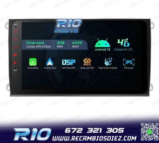 RADIO GPS ANDROID 12 PARA PORSCHE CAYENNE 03-10 9" USB GPS T