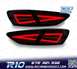 PILOTOS SEAT LEON 3 5F 12-20 DINÁMICO LED NEGRO OEM HALOGEN