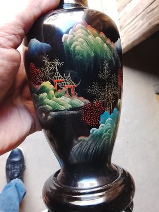 Coppia Vasi Vintage Fujian Lacquer Wares
