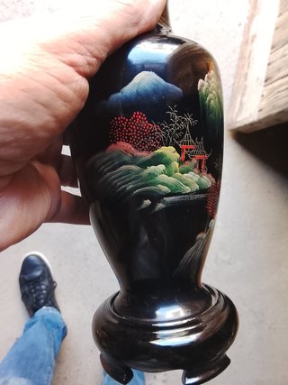 Coppia Vasi Vintage Fujian Lacquer Wares
