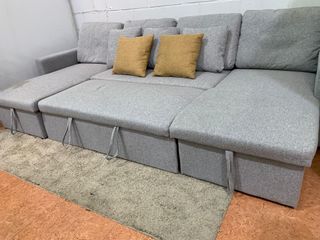 Sofá Cama Gris con Arcón