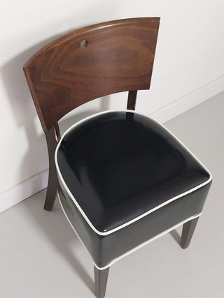 Silla diseño Art Déco / Regency - Negro y Blanco