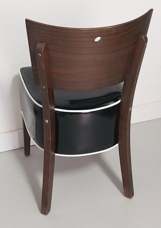 Silla diseño Art Déco / Regency - Negro y Blanco