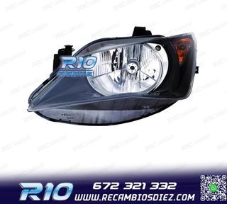 FARO IZQ PARA SEAT IBIZA 12-15 FONDO NEGRO