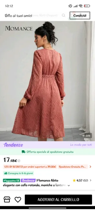 Vestito premaman lungo rosa