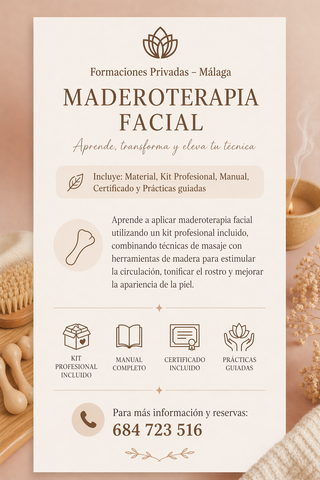 Curso Maderoterapia Facial Presencial Málaga