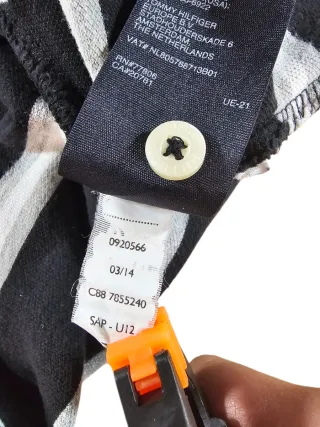 Polo Tommy Hilfiger a righe Blu/Grigio M