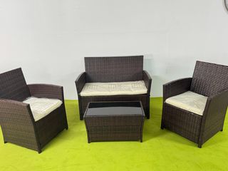 Juego de jardín ratán sintético nuevo
