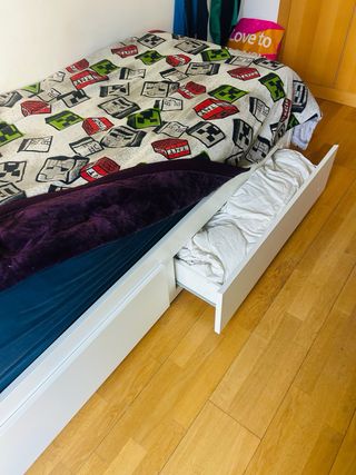 Cama nido blanca con cajones